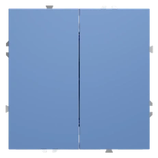 Изображение Выключатель 2-клавишный Voltum S70, деним (механизм + накладка)