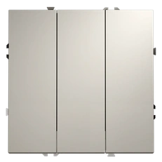 Изображение Выключатель 3-клавишный Voltum S70, кашемир (механизм + накладка)